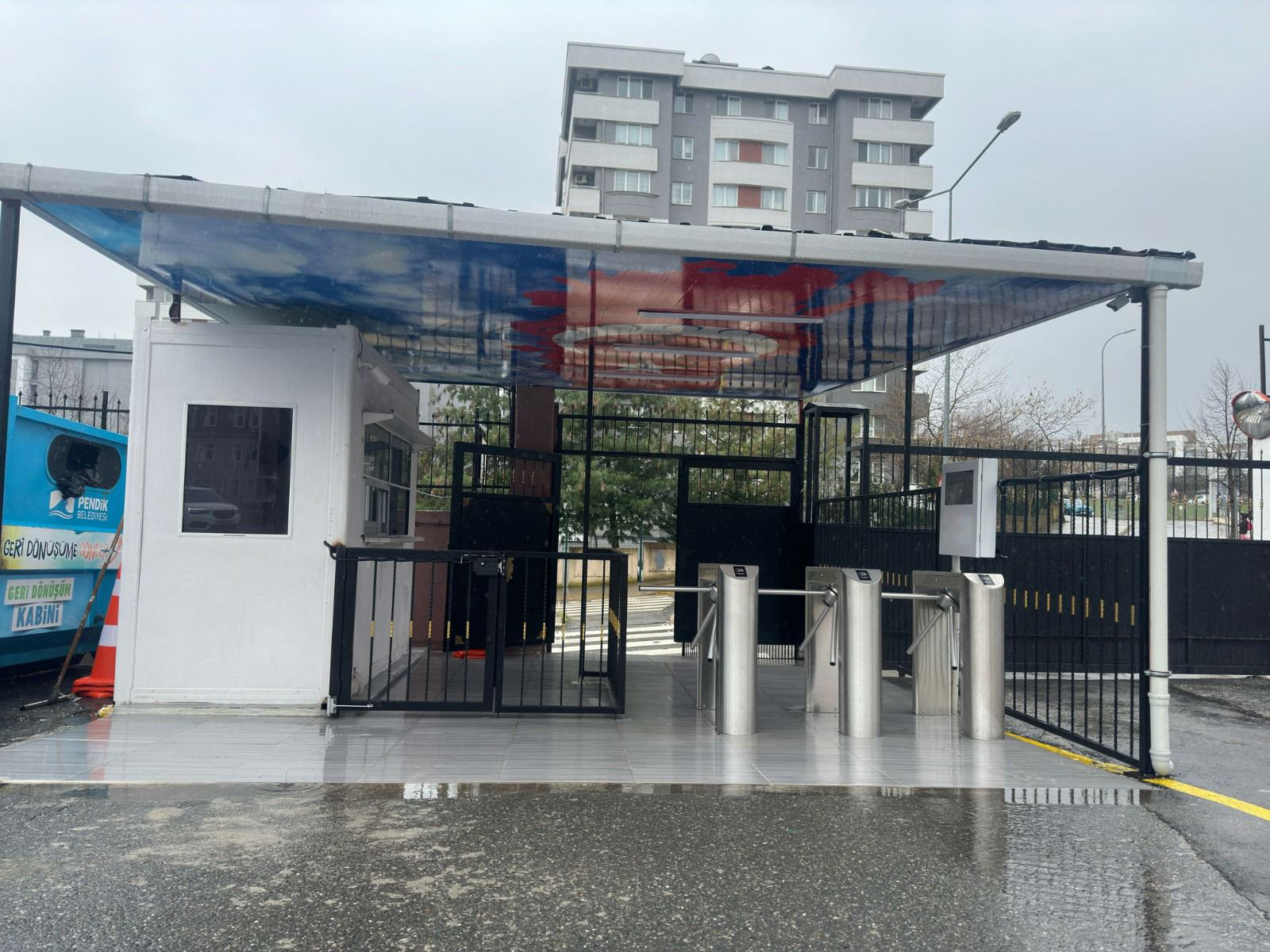 School Entrance Tripod Turnstile and Card Access System