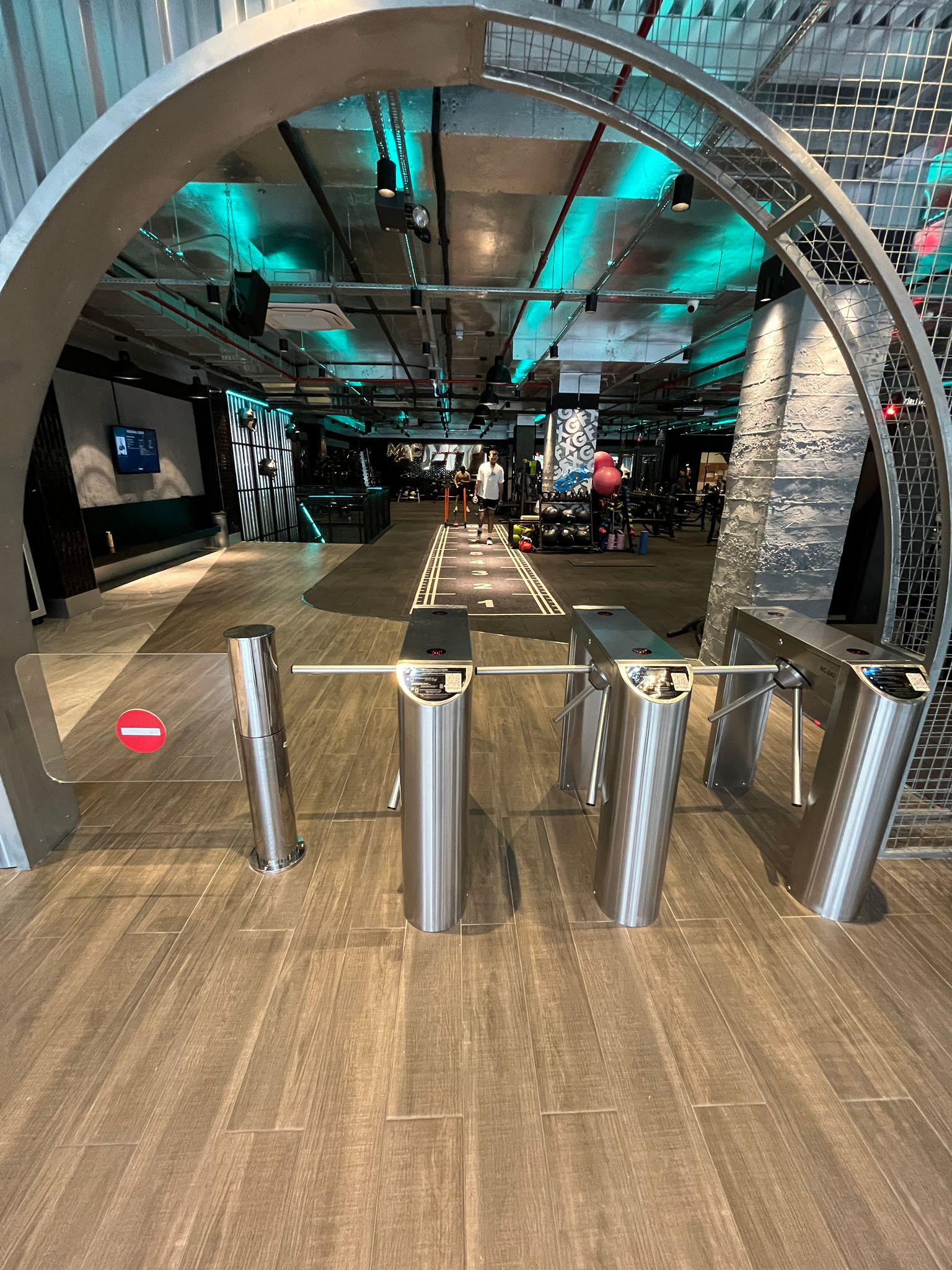 Gym Tripod and VIP Turnstile Installation