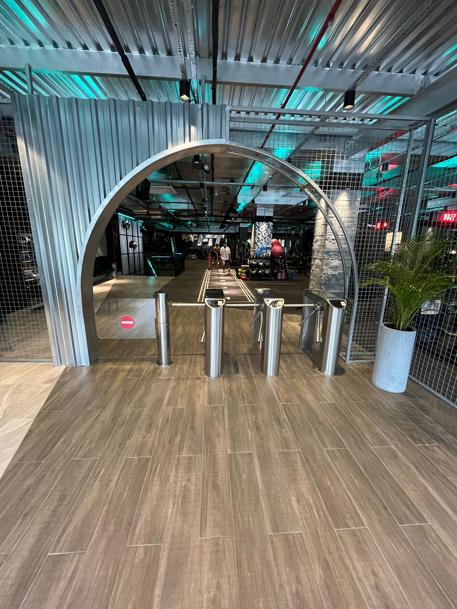 Gym Tripod and VIP Turnstile Installation